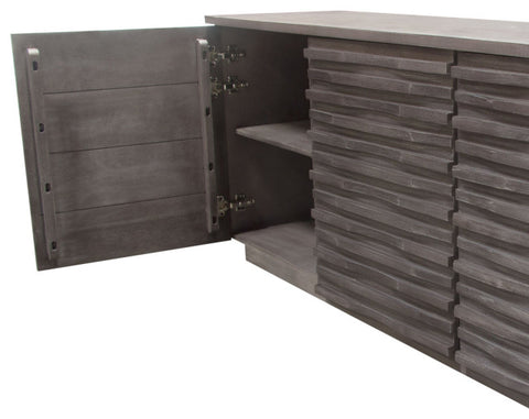 Bastille 3-Door Sideboard, Smoke Gray By Diamond Sofa