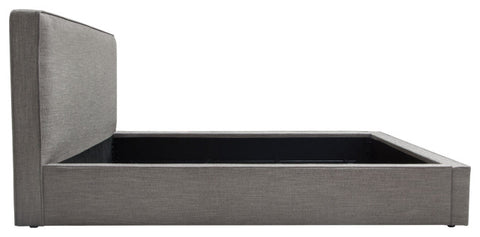 Cloud 43" Low Profile Eastern King Bed in Grey Fabric By Diamond Sofa