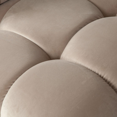 Paloma Rectangle Ottoman in Mink Tan Velvet By Diamond Sofa