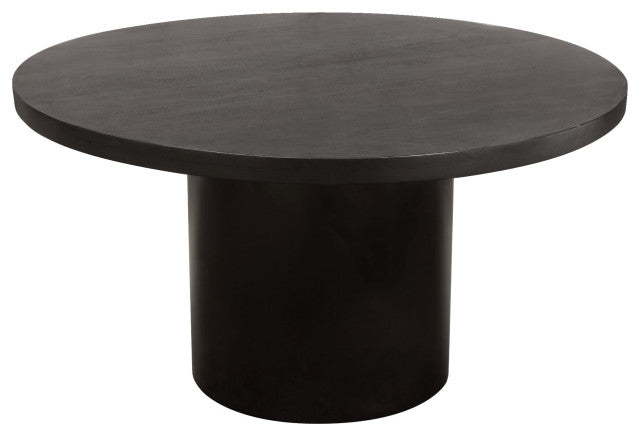 Rune 54" Round Dining Table With Iron Pedestal Base, Black By Diamond Sofa