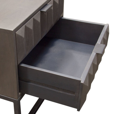 Spectrum 2-Drawer Accent Table, Smoke Gray Finish By Diamond Sofa