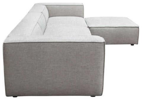 Vice 4-Piece Modular Sectional, Barley Fabric With Ottoman By Diamond Sofa