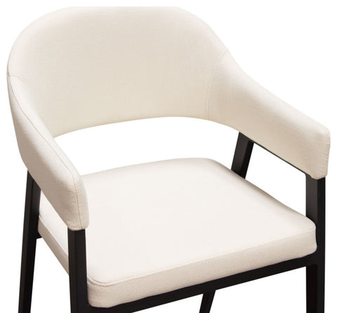 Adele 2 Counter Height Chairs, Cream Fabric By Diamond Sofa