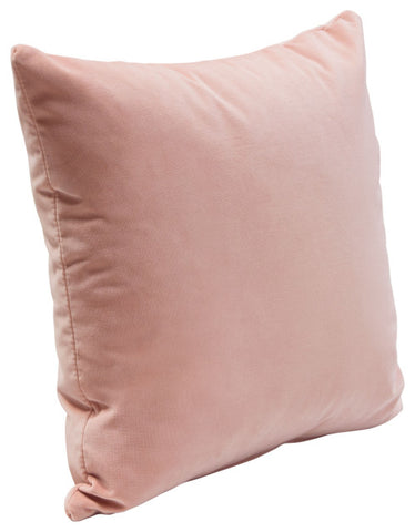 Set of (2) 16" Square Accent Pillows in Blush Pink Velvet By Diamond Sofa