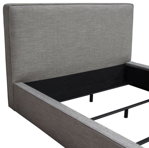 Cloud 43" Low Profile Queen Bed, Grey Fabric By Diamond Sofa