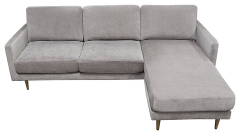 Kelsey Reversible Chaise Sectional, Gray Fabric By Diamond Sofa