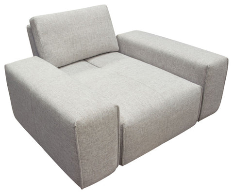 Jazz Modular 1-Seater with Adjustable Backrest in Light Brown Fabric By Diamond Sofa