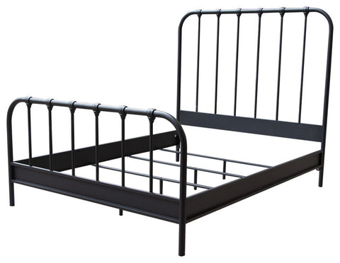 Mateo Powder Coat Metal Bed, Rust Brown, Queen By Diamond Sofa