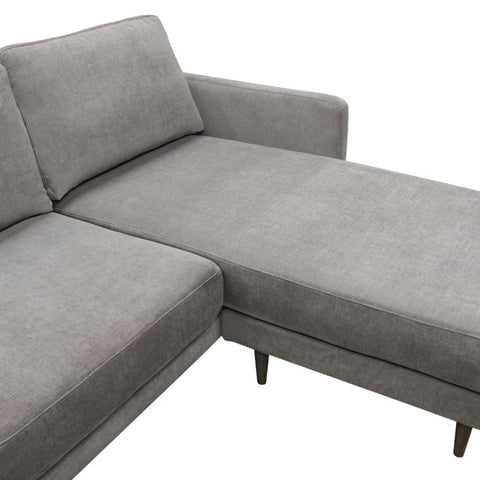 Kelsey Reversible Chaise Sectional in Grey Fabric By Diamond Sofa