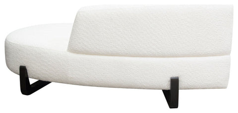 Vesper Curved Armless Right Chaise, White By Diamond Sofa