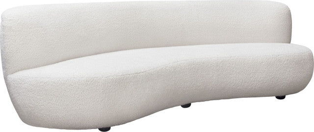 Simone Curved Sofa - White By Diamond Sofa