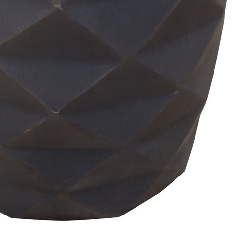 Fig Solid Mango Wood Accent Table, Gray Finish With Geometric Motif By Diamond Sofa