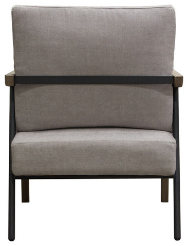 Blair Accent Chair, Grey Fabric With Curved Wood Leg Detail By Diamond Sofa
