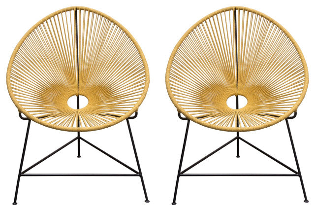 Sativa 2 Accent Chairs, Orange Rope By Diamond Sofa