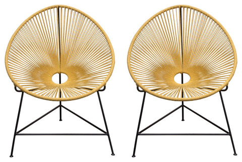 Sativa 2 Accent Chairs, Orange Rope By Diamond Sofa