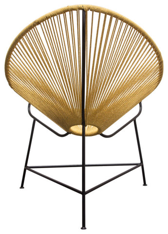 Sativa 2-Pack Accent Chair, Orange Rope With Black Iron Rod Frame By Diamond Sofa