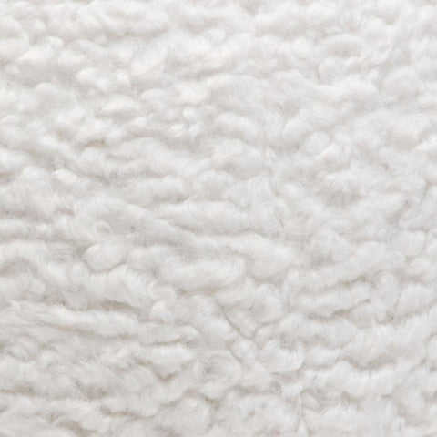 Set of (2) 10 Round Accent Pillows in White Faux Sheepskin By Diamond Sofa