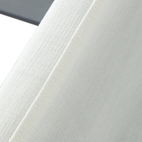 Savannah 58" Eastern King Slipcover Bed in White Linen Fabric By Diamond Sofa