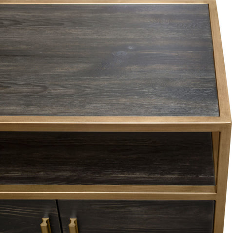 Empire End Table - Dark Brown, Gold By Diamond Sofa