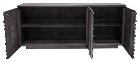 Bastille 3-Door Sideboard, Smoke Gray By Diamond Sofa