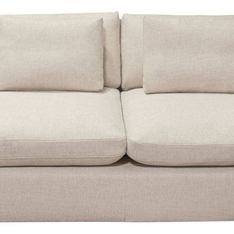 Arcadia 3PC Corner Sectional Feather Down Seating in Cream Fabric By Diamond Sofa