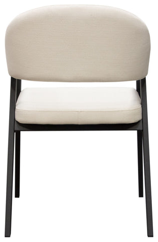 Adele Dining Accent Chairs, Set of 2, Cream Fabric, Metal Frame By Diamond Sofa