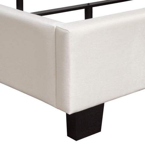 Vogue Queen Bed, Light Cream Velvet By Diamond Sofa