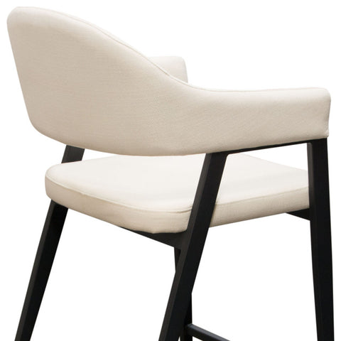 Functional Counter Height Chairs, Set of 2, Cream Fabric, Metal Frame By Diamond Sofa