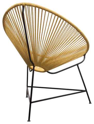 Sativa 2-Pack Accent Chair, Orange Rope With Black Iron Rod Frame By Diamond Sofa