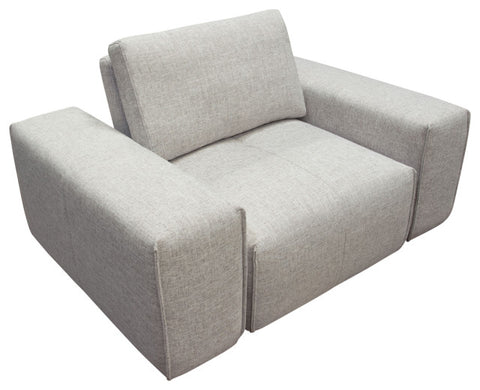 Jazz Modular 1-Seater with Adjustable Backrest in Light Brown Fabric By Diamond Sofa