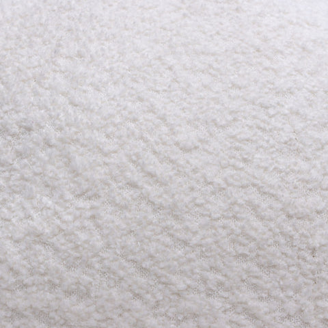 Single 14" Round Accent Pillow Ball in White Faux Shearling By Diamond Sofa