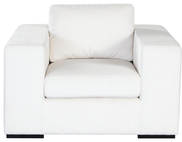 Muse Ottoman in Mist White Performance Fabric By Diamond Sofa