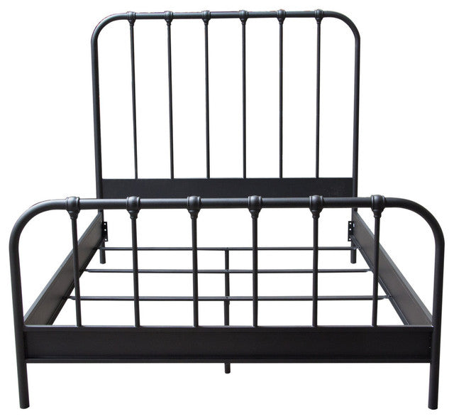 Mateo Powder Coat Metal Bed, Rust Brown, Queen By Diamond Sofa