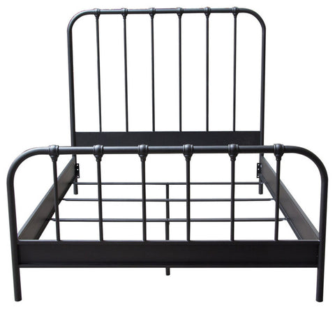 Mateo Powder Coat Metal Bed, Rust Brown, Queen By Diamond Sofa