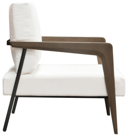 Blair Accent Chair in White Fabric By Diamond Sofa