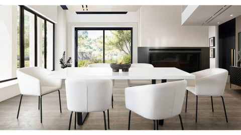 Avery Set of (2) Dining Chairs in Mist White Performance Fabric By Diamond Sofa