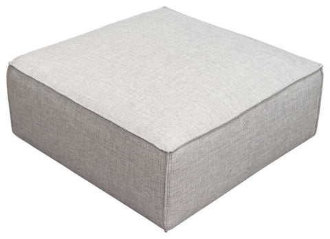 Vice Square Ottoman, Barley Fabric By Diamond Sofa