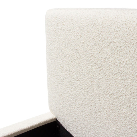 Cloud 43" Low Profile Queen Bed in Ivory Boucle Fabric By Diamond Sofa