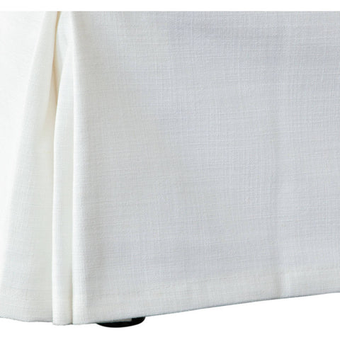 Savannah 58" Queen Slipcover Bed in White Linen Fabric By Diamond Sofa