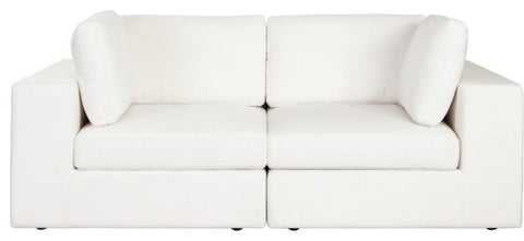 Muse 2PC Modular Sofa in Mist White Performance Fabric By Diamond Sofa