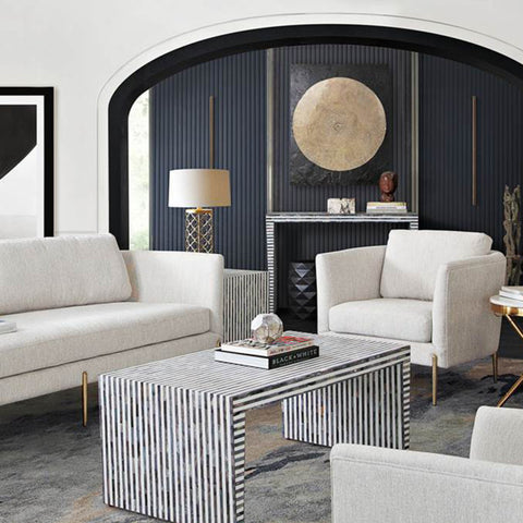 Mosaic Cocktail Table - Black, White By Diamond Sofa