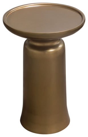 Mesa Round Pedestal Accent Table in Gold Finish By Diamond Sofa