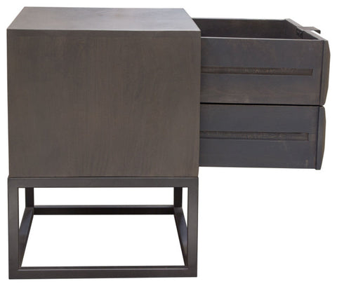 Spectrum 2-Drawer Accent Table, Smoke Gray Finish By Diamond Sofa