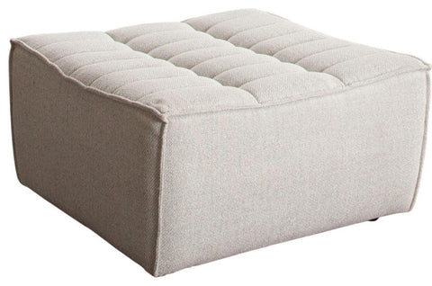 Marshall Scooped Seat Ottoman in Sand Fabric By Diamond Sofa