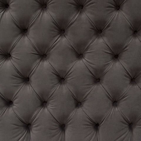 Park Avenue Eastern King Bed With Vintage Wing, Smoke Gray Velvet By Diamond Sofa