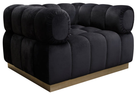 Image Low Profile Chair, Black Velvet By Diamond Sofa