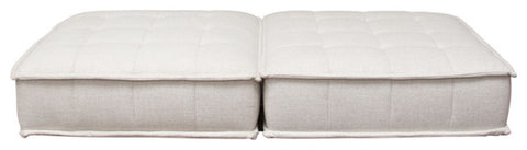 Platform 2-Piece Square Modular Lounger in Light Sand Fabric By Diamond Sofa