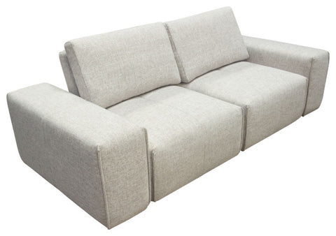 Jazz Modular 2-Seater with Adjustable Backrests in Light Brown Fabric By Diamond Sofa