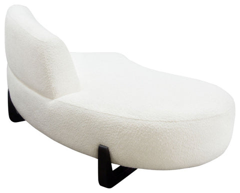 Vesper Curved Armless Left Chaise, White By Diamond Sofa