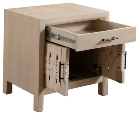 Palm Mango Wood 2-Door, 1-Drawer End Table By Diamond Sofa